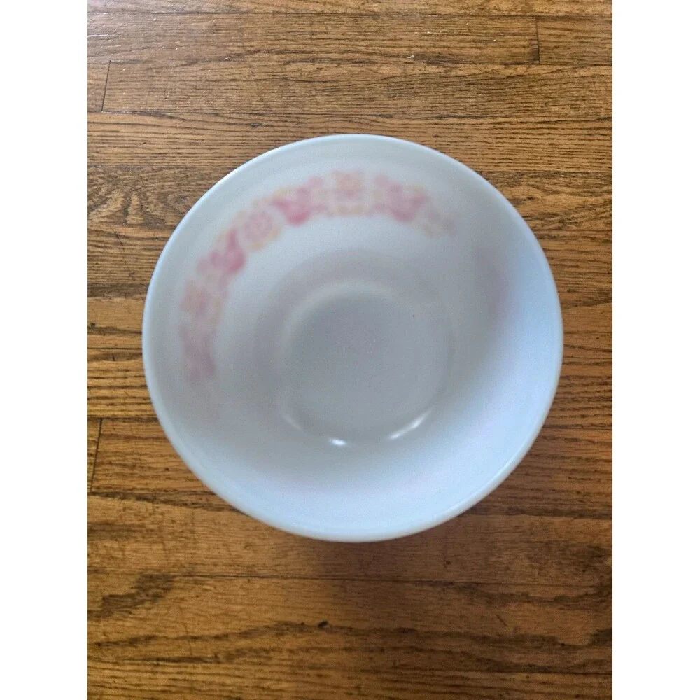 Vintage Pyrex Friendship Cinderella Mixing Bowl #403 2.5 Qt Red Orange Birds 10”